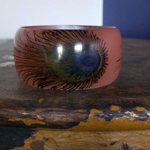 Vintage peacock feather bangle